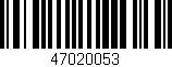 Código de barras (EAN, GTIN, SKU, ISBN): '47020053'