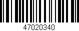 Código de barras (EAN, GTIN, SKU, ISBN): '47020340'