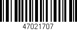 Código de barras (EAN, GTIN, SKU, ISBN): '47021707'