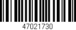 Código de barras (EAN, GTIN, SKU, ISBN): '47021730'