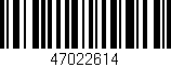 Código de barras (EAN, GTIN, SKU, ISBN): '47022614'