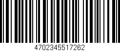 Código de barras (EAN, GTIN, SKU, ISBN): '4702345517262'