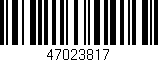 Código de barras (EAN, GTIN, SKU, ISBN): '47023817'
