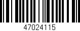 Código de barras (EAN, GTIN, SKU, ISBN): '47024115'