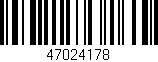 Código de barras (EAN, GTIN, SKU, ISBN): '47024178'