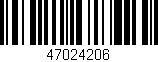 Código de barras (EAN, GTIN, SKU, ISBN): '47024206'