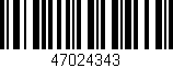 Código de barras (EAN, GTIN, SKU, ISBN): '47024343'