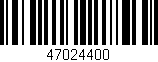 Código de barras (EAN, GTIN, SKU, ISBN): '47024400'