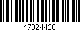 Código de barras (EAN, GTIN, SKU, ISBN): '47024420'