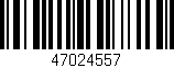 Código de barras (EAN, GTIN, SKU, ISBN): '47024557'