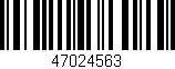 Código de barras (EAN, GTIN, SKU, ISBN): '47024563'