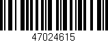 Código de barras (EAN, GTIN, SKU, ISBN): '47024615'