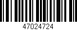 Código de barras (EAN, GTIN, SKU, ISBN): '47024724'