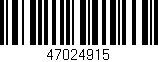 Código de barras (EAN, GTIN, SKU, ISBN): '47024915'