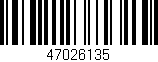 Código de barras (EAN, GTIN, SKU, ISBN): '47026135'