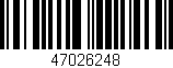 Código de barras (EAN, GTIN, SKU, ISBN): '47026248'