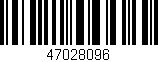 Código de barras (EAN, GTIN, SKU, ISBN): '47028096'