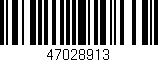 Código de barras (EAN, GTIN, SKU, ISBN): '47028913'