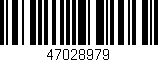 Código de barras (EAN, GTIN, SKU, ISBN): '47028979'