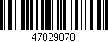 Código de barras (EAN, GTIN, SKU, ISBN): '47029870'