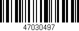 Código de barras (EAN, GTIN, SKU, ISBN): '47030497'