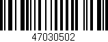 Código de barras (EAN, GTIN, SKU, ISBN): '47030502'