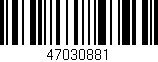 Código de barras (EAN, GTIN, SKU, ISBN): '47030881'