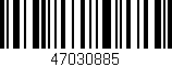 Código de barras (EAN, GTIN, SKU, ISBN): '47030885'