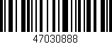 Código de barras (EAN, GTIN, SKU, ISBN): '47030888'