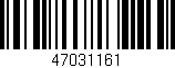 Código de barras (EAN, GTIN, SKU, ISBN): '47031161'