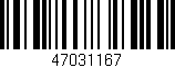 Código de barras (EAN, GTIN, SKU, ISBN): '47031167'