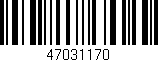 Código de barras (EAN, GTIN, SKU, ISBN): '47031170'