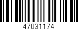 Código de barras (EAN, GTIN, SKU, ISBN): '47031174'