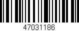 Código de barras (EAN, GTIN, SKU, ISBN): '47031186'
