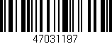 Código de barras (EAN, GTIN, SKU, ISBN): '47031197'