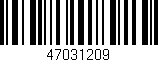 Código de barras (EAN, GTIN, SKU, ISBN): '47031209'