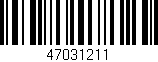 Código de barras (EAN, GTIN, SKU, ISBN): '47031211'