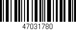 Código de barras (EAN, GTIN, SKU, ISBN): '47031780'