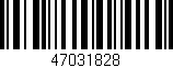 Código de barras (EAN, GTIN, SKU, ISBN): '47031828'
