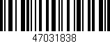 Código de barras (EAN, GTIN, SKU, ISBN): '47031838'