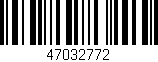 Código de barras (EAN, GTIN, SKU, ISBN): '47032772'