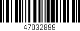 Código de barras (EAN, GTIN, SKU, ISBN): '47032899'