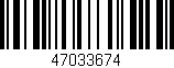 Código de barras (EAN, GTIN, SKU, ISBN): '47033674'