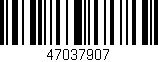 Código de barras (EAN, GTIN, SKU, ISBN): '47037907'