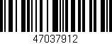 Código de barras (EAN, GTIN, SKU, ISBN): '47037912'