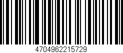 Código de barras (EAN, GTIN, SKU, ISBN): '4704962215729'