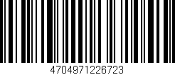Código de barras (EAN, GTIN, SKU, ISBN): '4704971226723'
