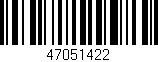 Código de barras (EAN, GTIN, SKU, ISBN): '47051422'