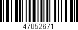 Código de barras (EAN, GTIN, SKU, ISBN): '47052671'