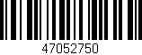 Código de barras (EAN, GTIN, SKU, ISBN): '47052750'